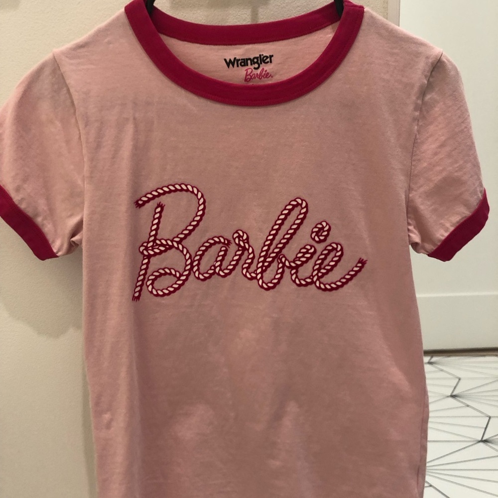 Wrangler Barbie Pink Ringer Tee
